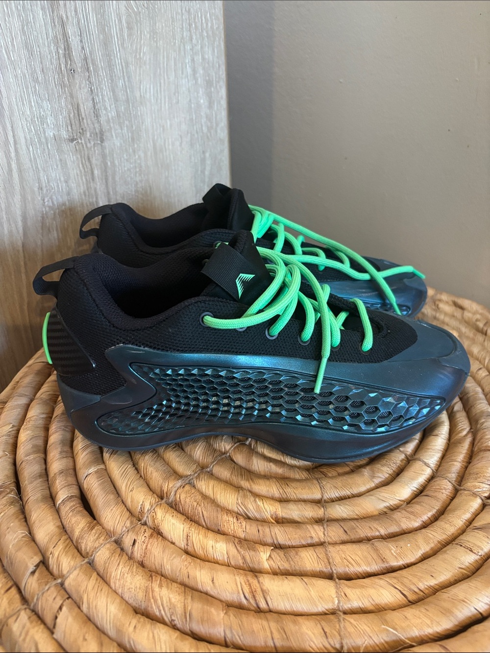 ADIDAS AE 1 LOW "ARCTIC NIGHT Sneakers with Screaming Green Laces